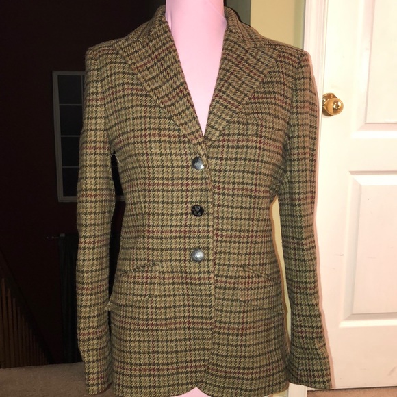 ralph lauren houndstooth blazer